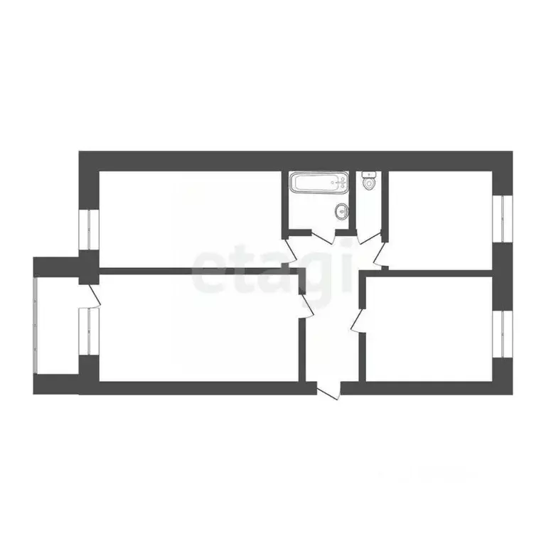 3-к кв. Томская область, Томск Черемошники мкр, пер. Ново-Станционный, ... - Фото 1