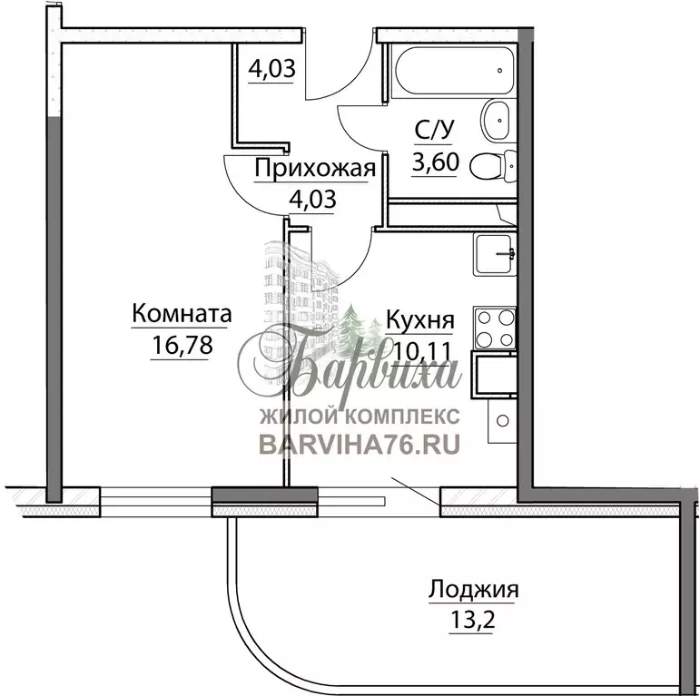 1-к кв. Ярославская область, Ярославский муниципальный округ, пос. ... - Фото 1