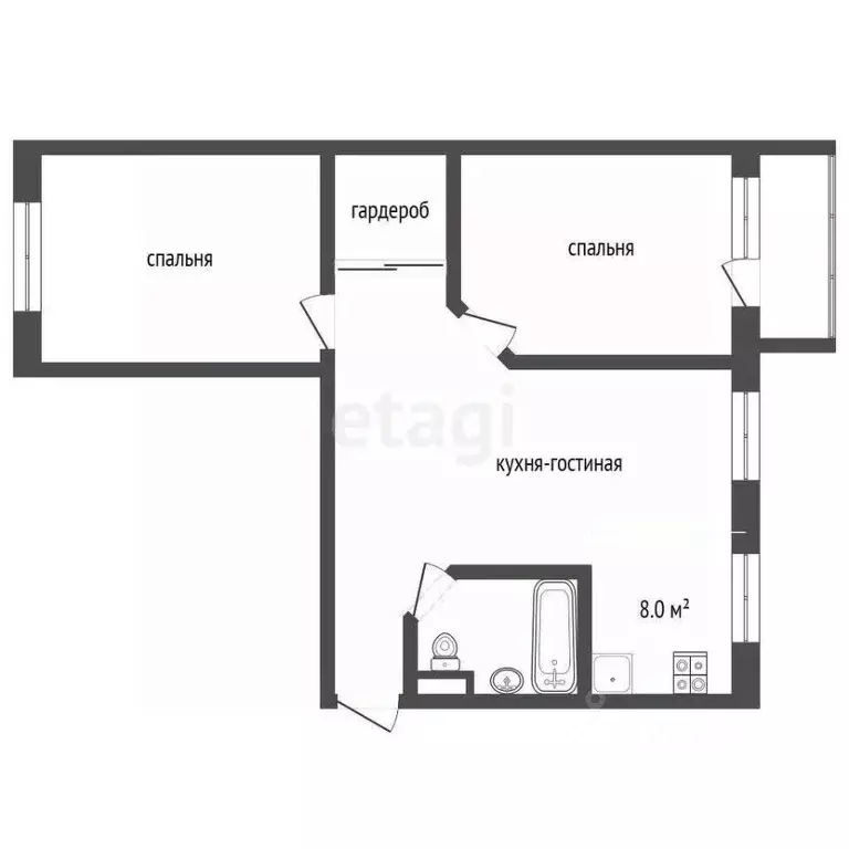 3-к кв. Московская область, Луховицы ул. Мира, 34 (59.4 м) - Фото 1