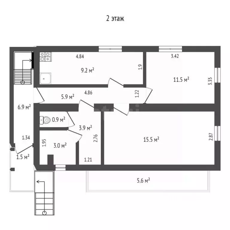 Дом в Саратовская область, Балашовский район, с. Большой Мелик ... - Фото 2