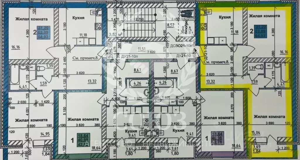 2-к кв. Калужская область, Калуга ул. Белинского, 13 (64.93 м) - Фото 2