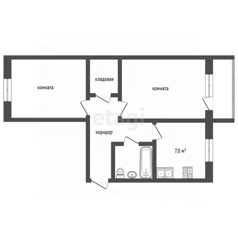 2-к кв. Владимирская область, Муром ул. Лаврентьева, 43 (46.3 м) - Фото 1