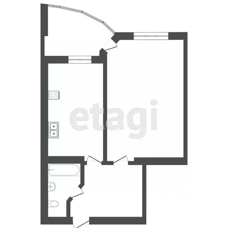 1-к кв. Тюменская область, Тюмень ул. Энергетиков, 16 (55.0 м) - Фото 2