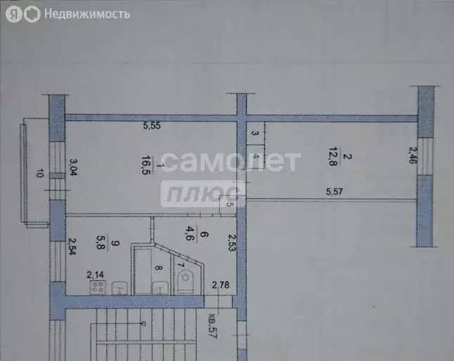 2-комнатная квартира: Миасс, Уральская улица, 10 (44.7 м) - Фото 2