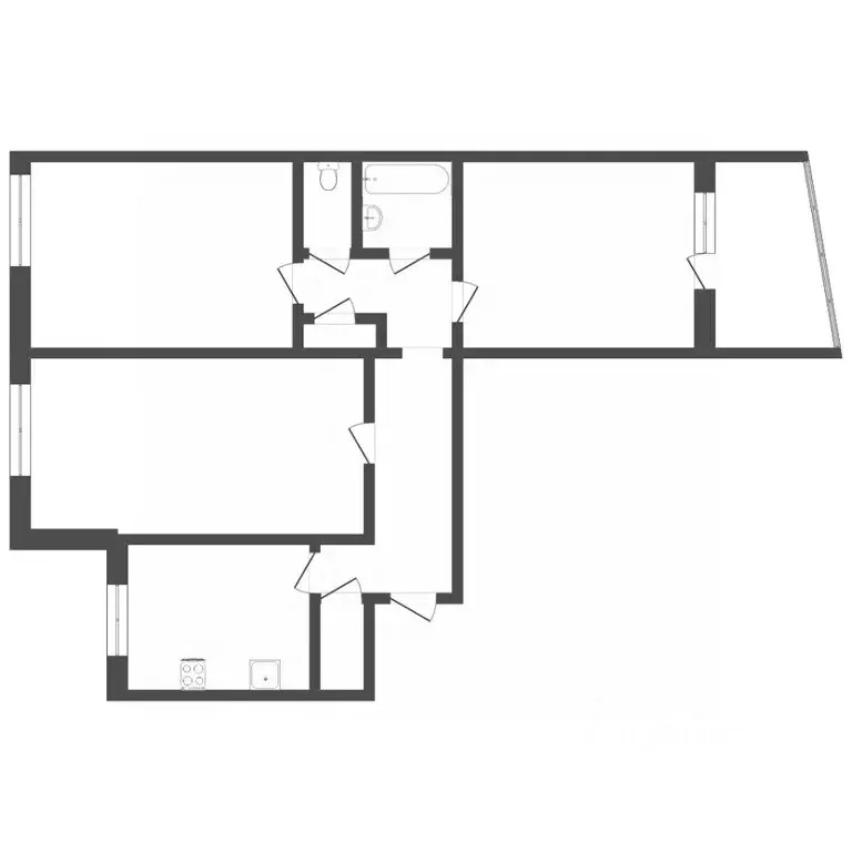 3-к кв. Тюменская область, Тюмень Минская ул., 3А (65.6 м) - Фото 2