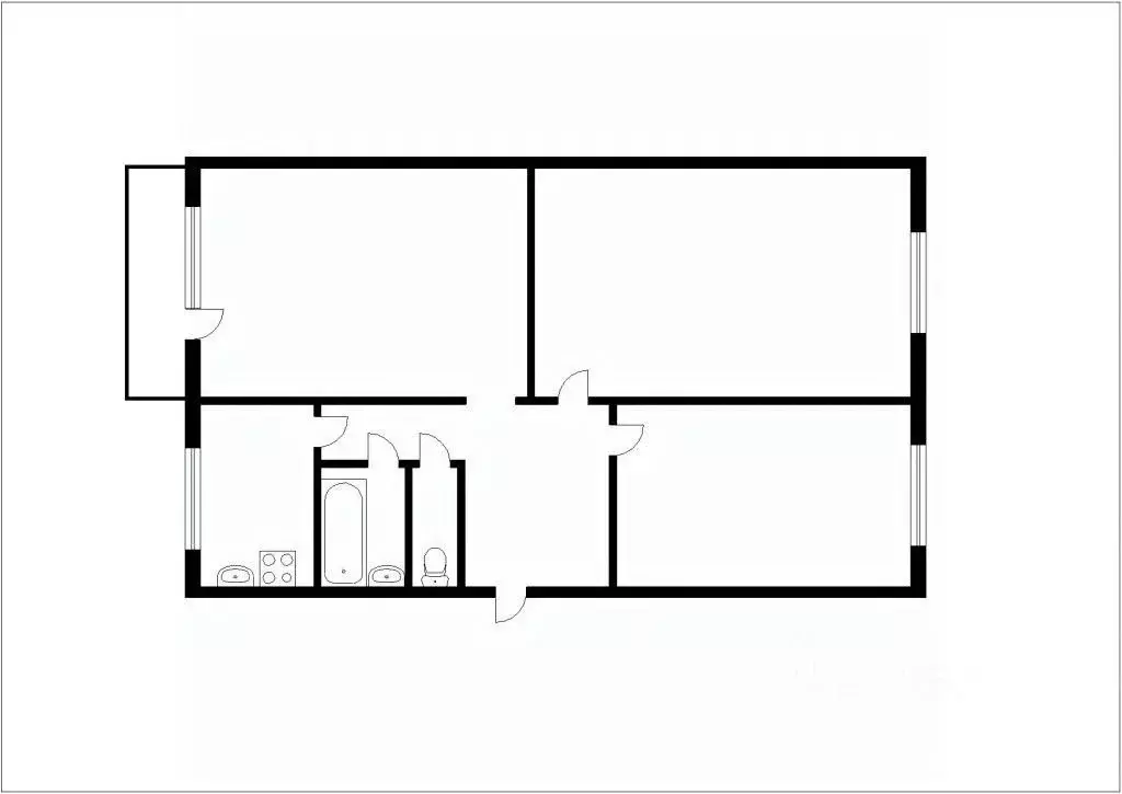 3-к кв. Кемеровская область, Междуреченск ул. Лукиянова, 13 (60.0 м) - Фото 1