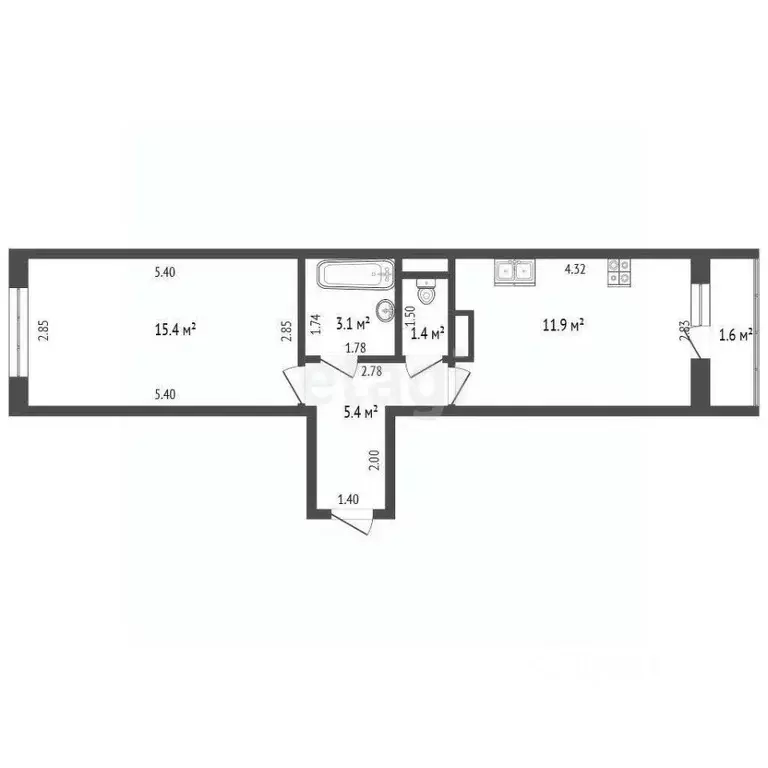 1-к кв. Мордовия, Саранск Солнечная ул., 17 (37.0 м) - Фото 2