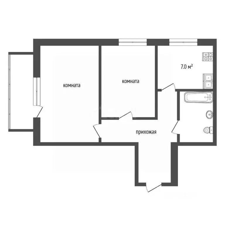 2-к кв. Ростовская область, Аксай Садовая ул., 12 (69.6 м) - Фото 2