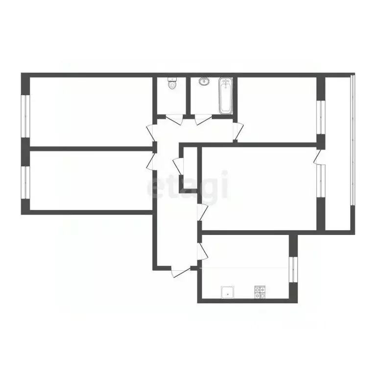 4-к кв. Смоленская область, Смоленск ул. Рыленкова, 44 (114.8 м) - Фото 1