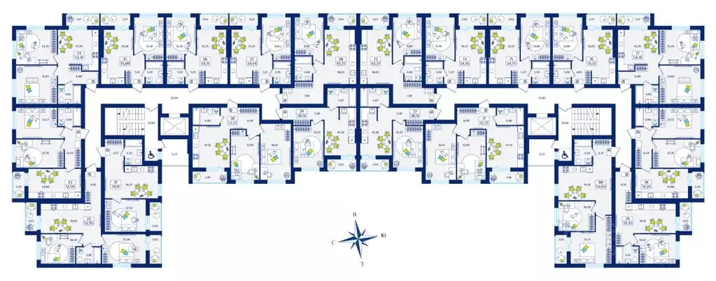 1-к кв. Калининградская область, Зеленоградск  (42.27 м) - Фото 2