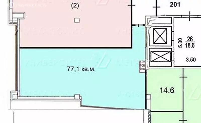 Офис (77 м) - Фото 1