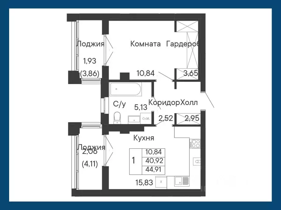 1-к кв. Ростовская область, Ростов-на-Дону Ривьера жилой квартал,  ... - Фото 1