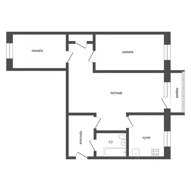 3-к кв. Курганская область, Курган ул. Пушкина, 65 (58.3 м) - Фото 2