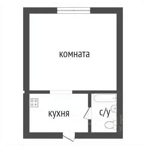 1-к кв. Курганская область, Курган Красномаячная ул., 62 (17.2 м) - Фото 2