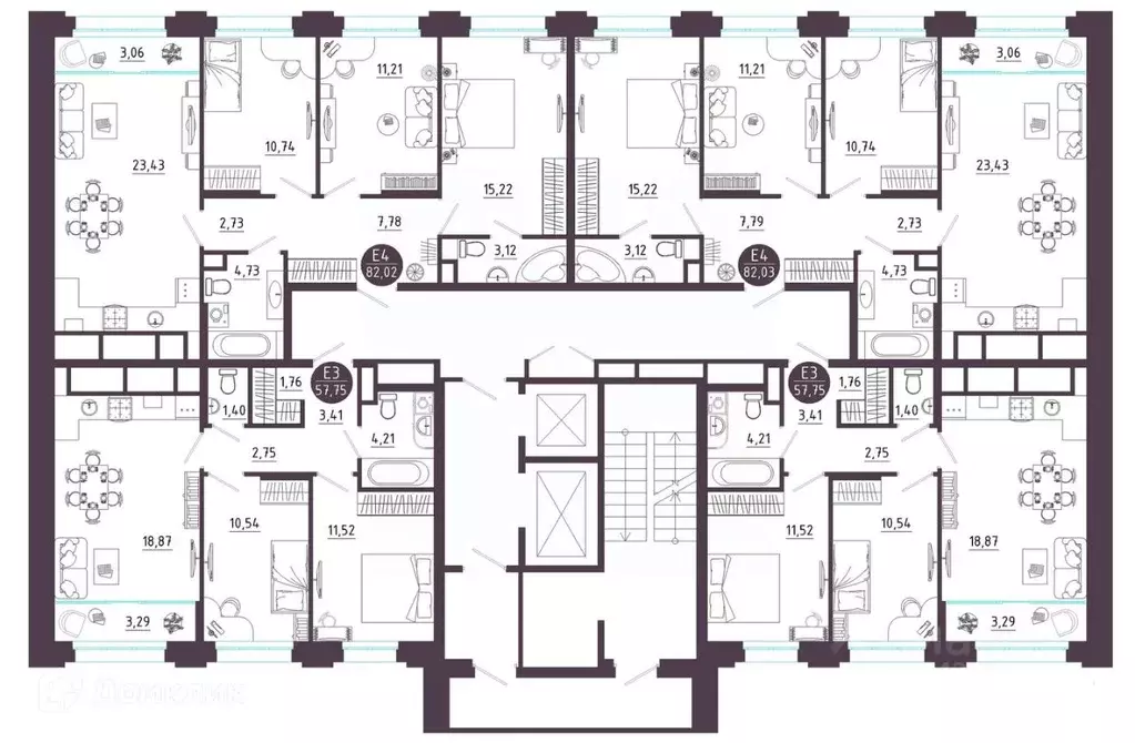 3-к кв. Рязанская область, Рязань Московское ш. (82.03 м) - Фото 2