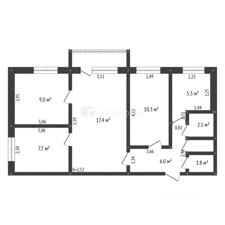 4-к кв. Алтайский край, Белокуриха Советская ул., 6/1 (65.3 м) - Фото 2