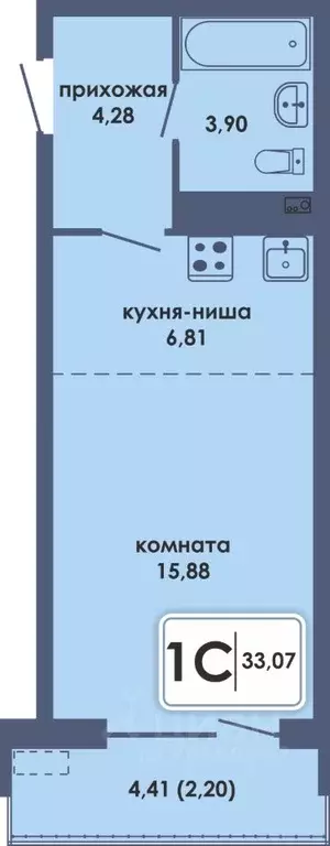 Студия Пермский край, Пермь Камская Долина мкр, Аксиома жилой комплекс ... - Фото 0