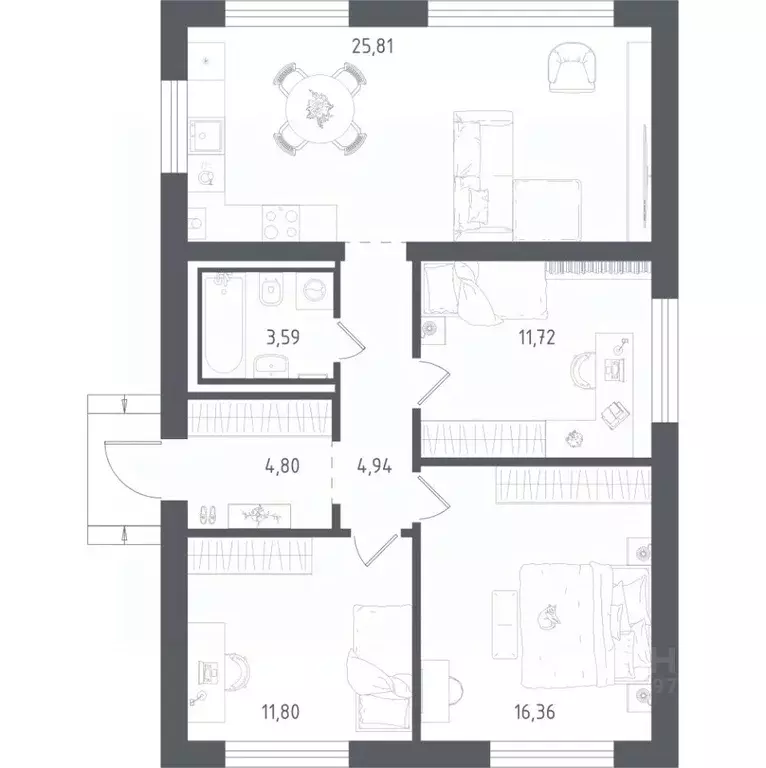 Дом в Московская область, Истра городской округ, Истра дом кп 1.1 (86 ... - Фото 1