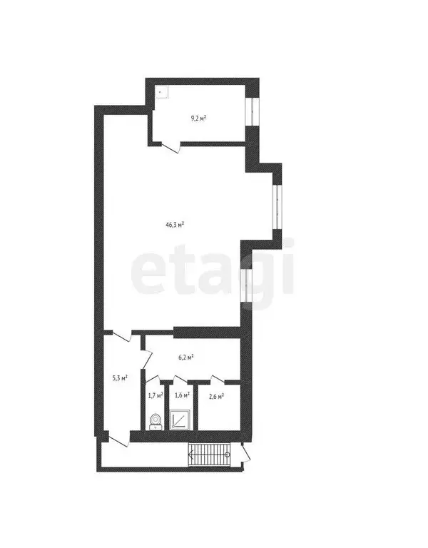 Помещение свободного назначения (79.9 м) - Фото 1