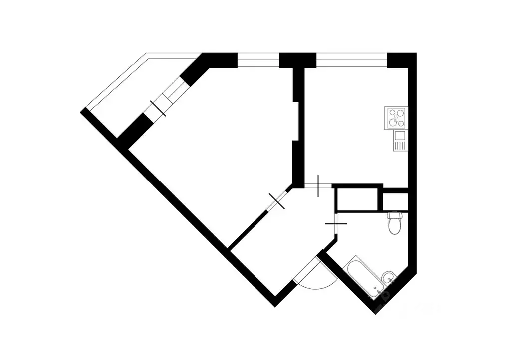 1-к кв. Московская область, Одинцово ул. Сколковская, 3В (44.9 м) - Фото 2
