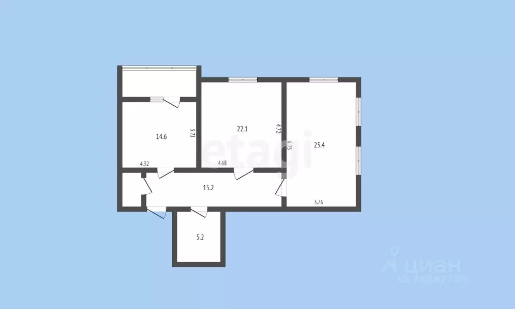 2-к кв. Карачаево-Черкесия, Черкесск Международная ул., 62 (95.3 м) - Фото 1
