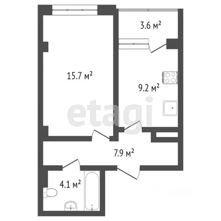1-к кв. Севастополь ул. Токарева, 18 (37.1 м) - Фото 1