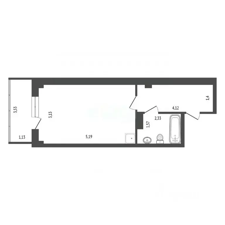 Студия Красноярский край, Красноярск ул. Карамзина, 16 (25.3 м) - Фото 1