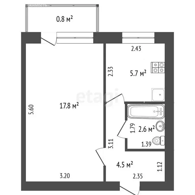 1-комнатная квартира: Отрадное, Калининградский проспект, 88 (33.2 м) - Фото 1