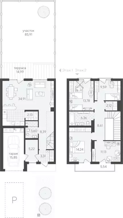 4-комнатная квартира: Тюмень, улица Фармана Салманова, 3к1 (144.78 м) - Фото 1