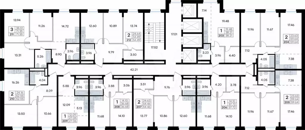 Квартира-студия, 27,1 м, 22/24 эт. - Фото 1