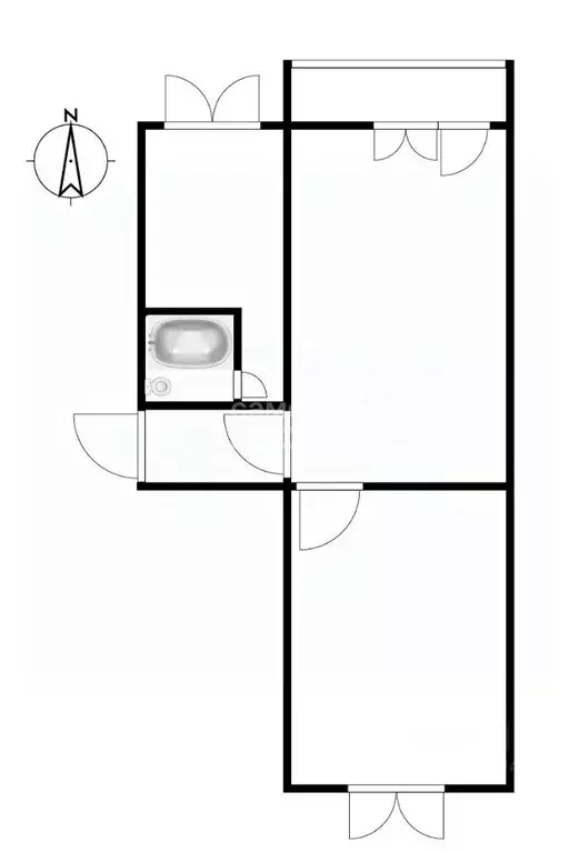 2-к кв. Томская область, Томск ул. Ференца Мюнниха, 9 (43.8 м) - Фото 2