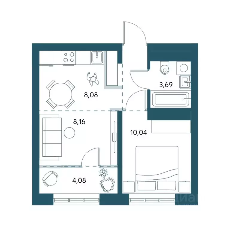 1-к кв. Хабаровский край, Хабаровск Адмирал жилой комплекс (36.04 м) - Фото 0