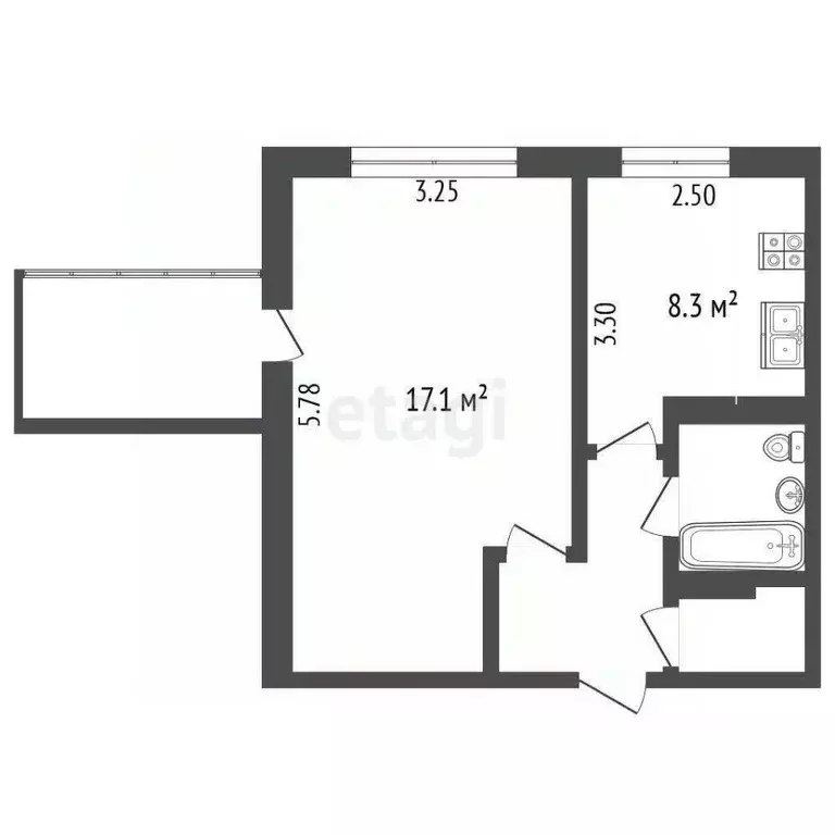 1-к кв. Ярославская область, Рыбинск 9 Мая ул., 25 (31.0 м) - Фото 2
