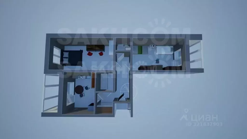 2-к кв. Сахалинская область, Южно-Сахалинск ул. 140-летия города ... - Фото 1