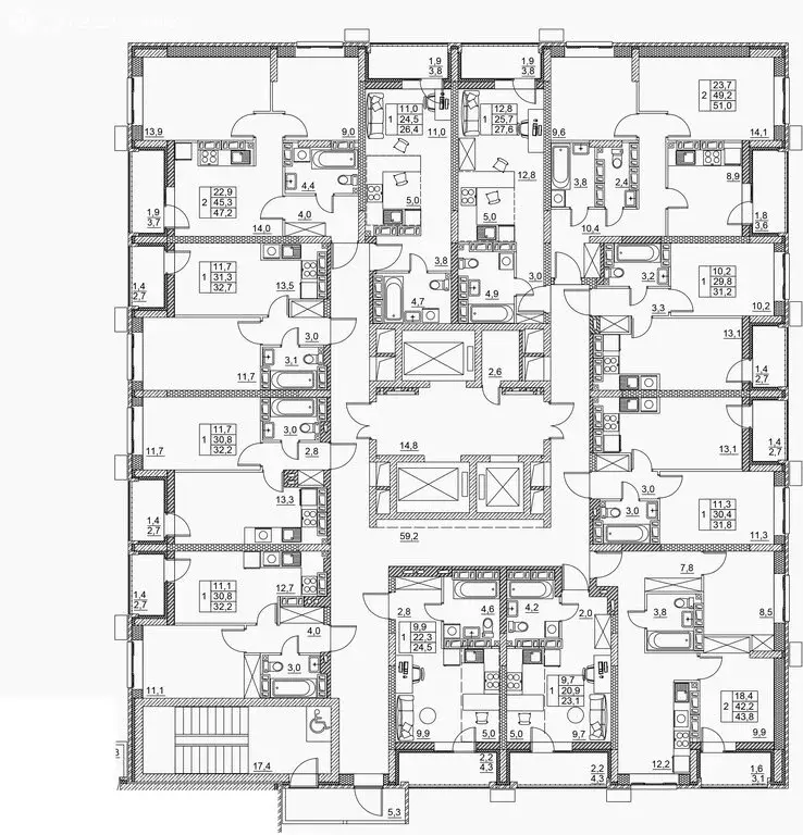 1-комнатная квартира: Волгоград, ЖК Засекин  (24.5 м) - Фото 2