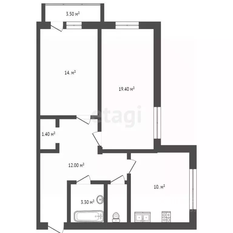 2-к кв. Санкт-Петербург Краснопутиловская ул., 125 (62.4 м) - Фото 1