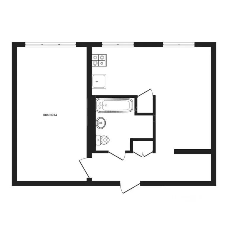 2-к кв. Тюменская область, Тюмень ул. Осипенко, 41 (43.3 м) - Фото 1