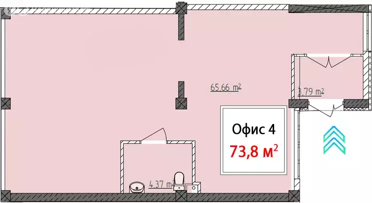Офис (73.82 м) - Фото 1