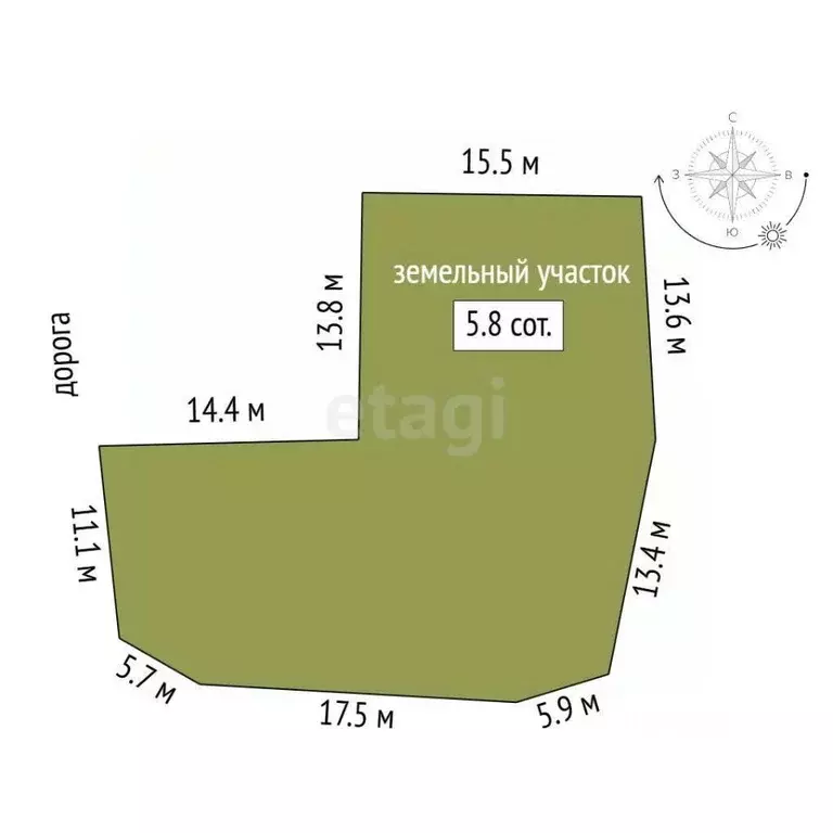 Участок в Крым, Феодосия  (5.82 сот.) - Фото 2