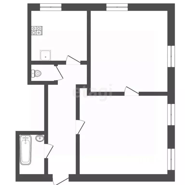 2-к кв. Нижегородская область, Нижний Новгород ул. Челюскинцев, 2 ... - Фото 2