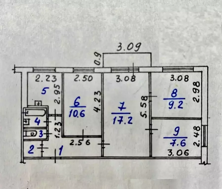 3-к кв. Кемеровская область, Новокузнецк Кузнецкстроевский просп., 34 ... - Фото 1
