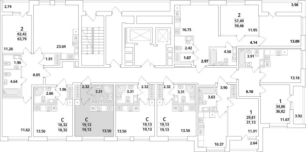 Студия Санкт-Петербург Кубинская ул., 82к3с1 (19.5 м) - Фото 1