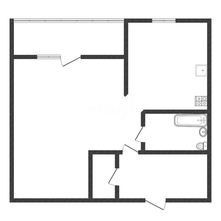 1-комнатная квартира: Усть-Джегута, Московский микрорайон, 4 (35.3 м) - Фото 2