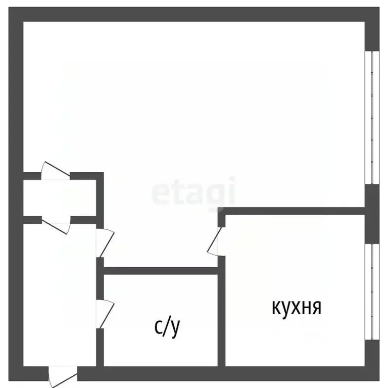 1-к кв. Воронежская область, Воронеж ул. Березовая Роща, 36 (30.9 м) - Фото 2