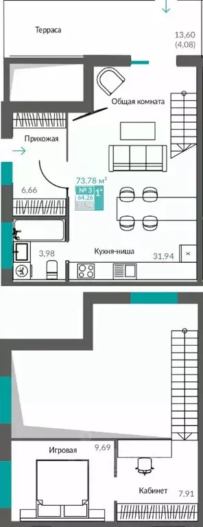 1-к кв. Севастополь ш. Балаклавское (64.26 м) - Фото 1