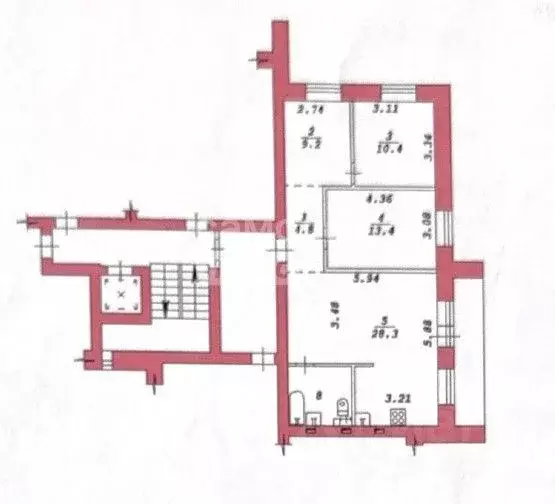 3-к кв. Новосибирская область, Новосибирск Сибирская ул., 46 (71.9 м) - Фото 1