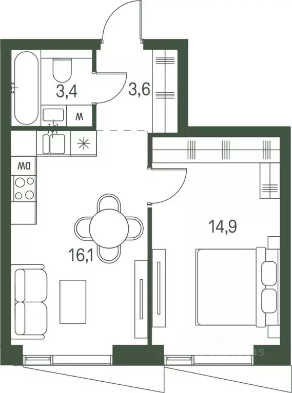 1-к кв. Москва проезд 4-й Красногорский, 3 (38.0 м) - Фото 0