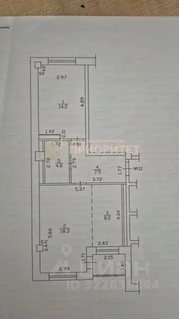 2-к кв. Саха (Якутия), Якутск ул. Бестужева-Марлинского, 9/3А (54.0 м) - Фото 2