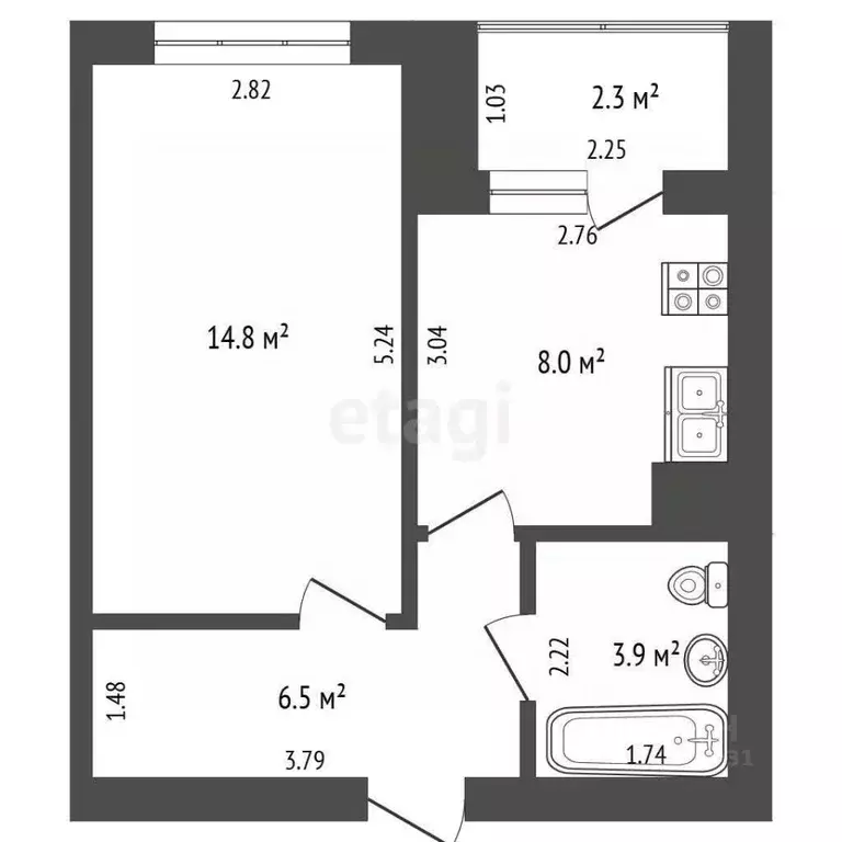 1-к кв. Ямало-Ненецкий АО, Губкинский 9-й мкр, 28 (33.0 м) - Фото 1