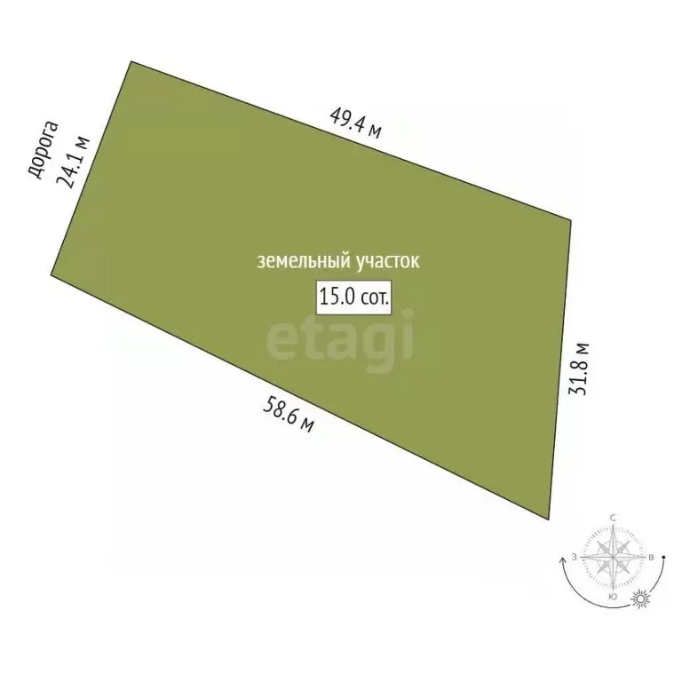 Участок в Коми, Сыктывдинский район, с. Выльгорт  (15.0 сот.) - Фото 2